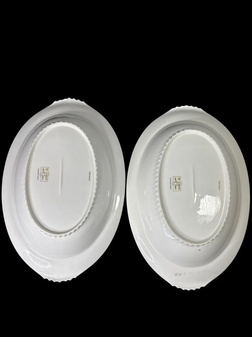 Meito China serving platter in the Windsor Shape pattern - Set of 2